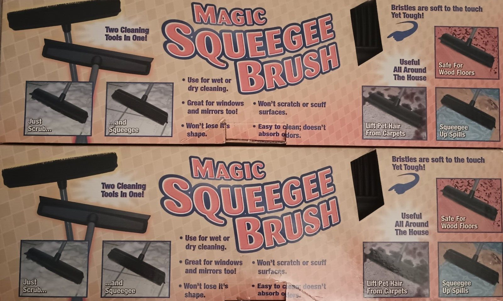 2 Magic Squeegee Brush Sets Fast free Shipping !!!