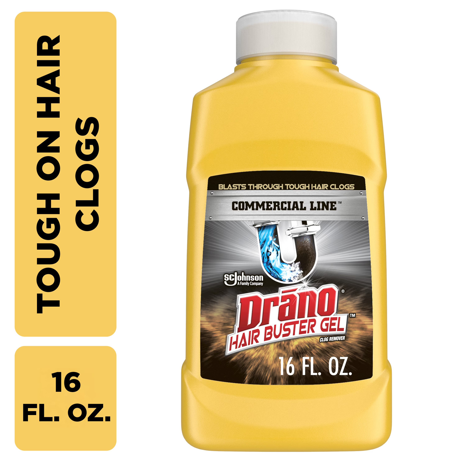 Hair Buster Gel Drain Clog Remover, Commercial Line, 16 fl oz