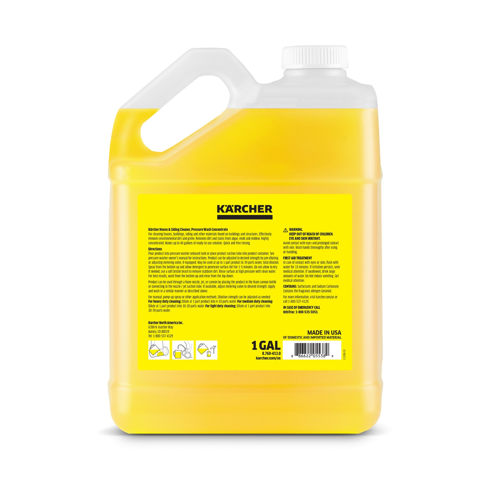 Kärcher Pressure Washer Detergent, House & Siding Cleaner – 1 Gallon