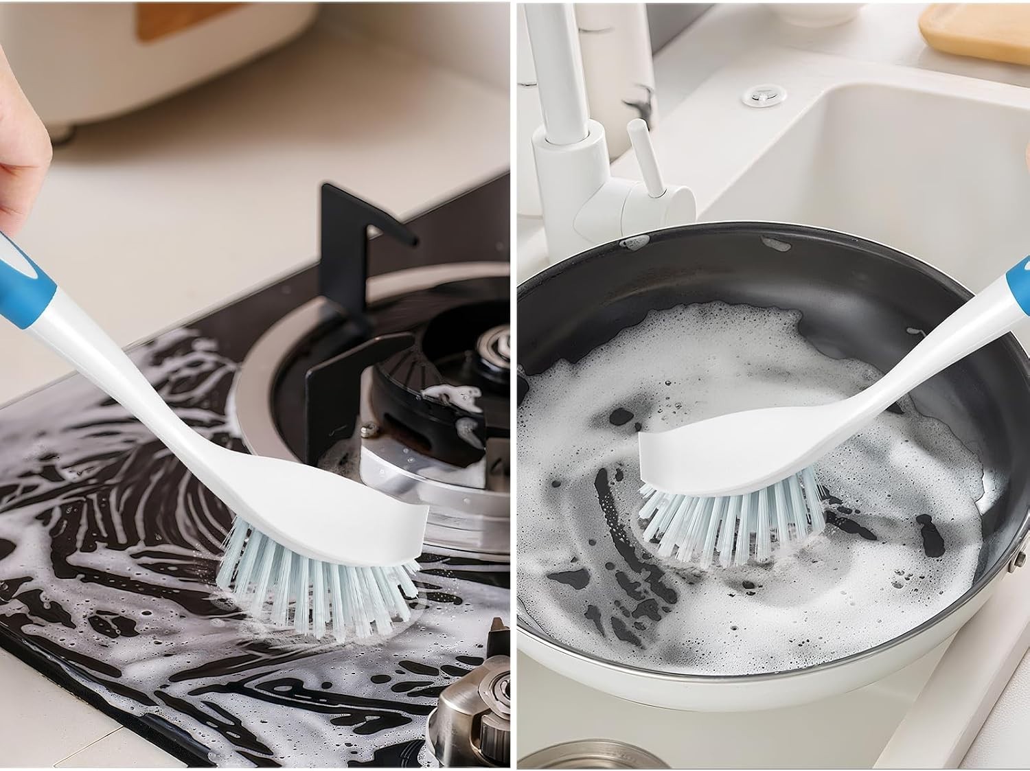 Kitchen Scrubber Set, Firm Bristles, 20 Pack, Dual Action