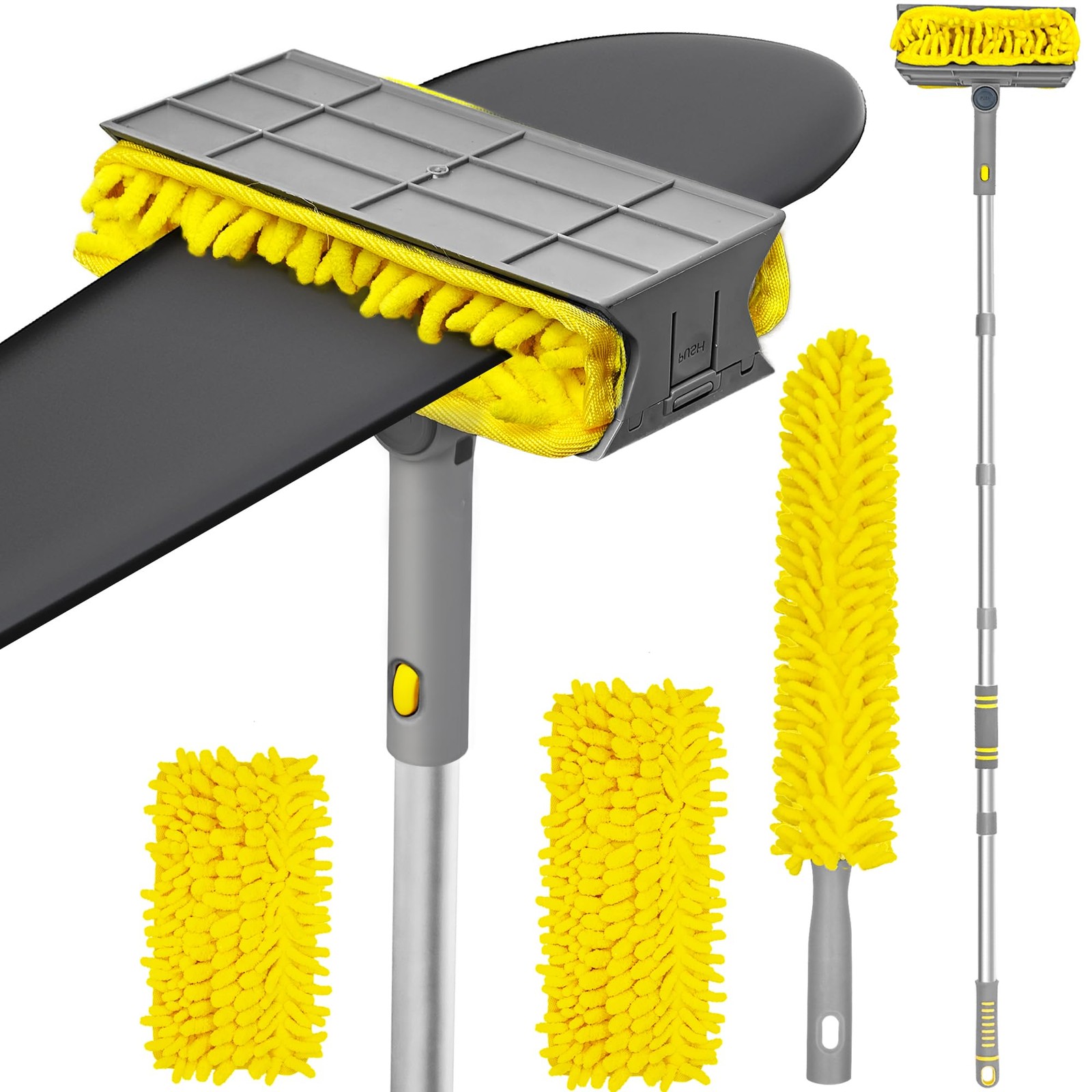 77” Ceiling Fan Cleaner Duster with Extra Bendable Chenille Dust Cleaning Too…