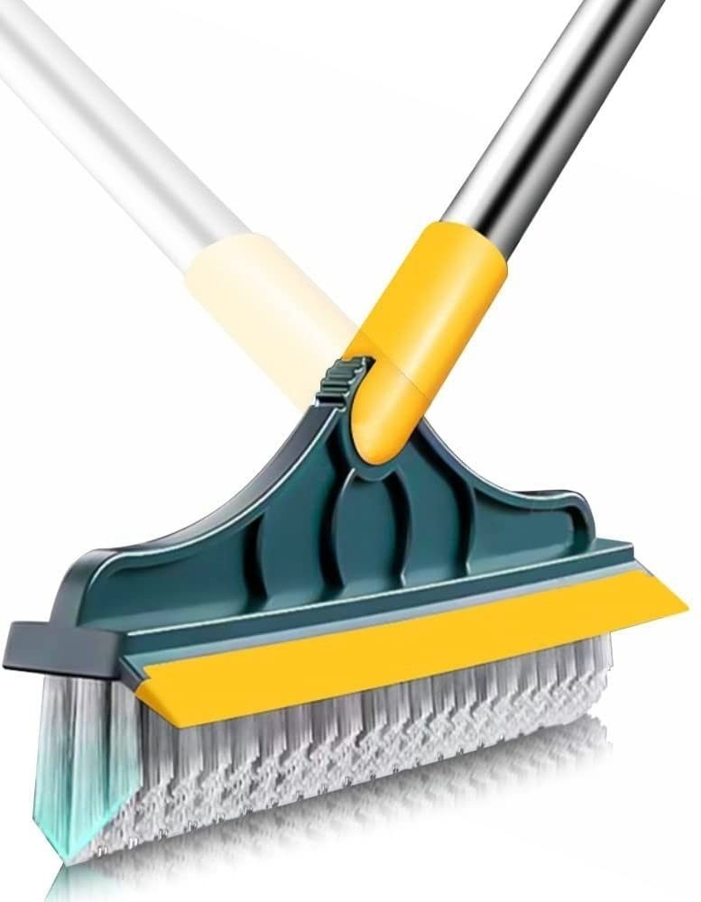 2 in 1 Cleaning Floor Scrub Brush Floor Brush Scrubber New Upgraded 53.5″ Lon…