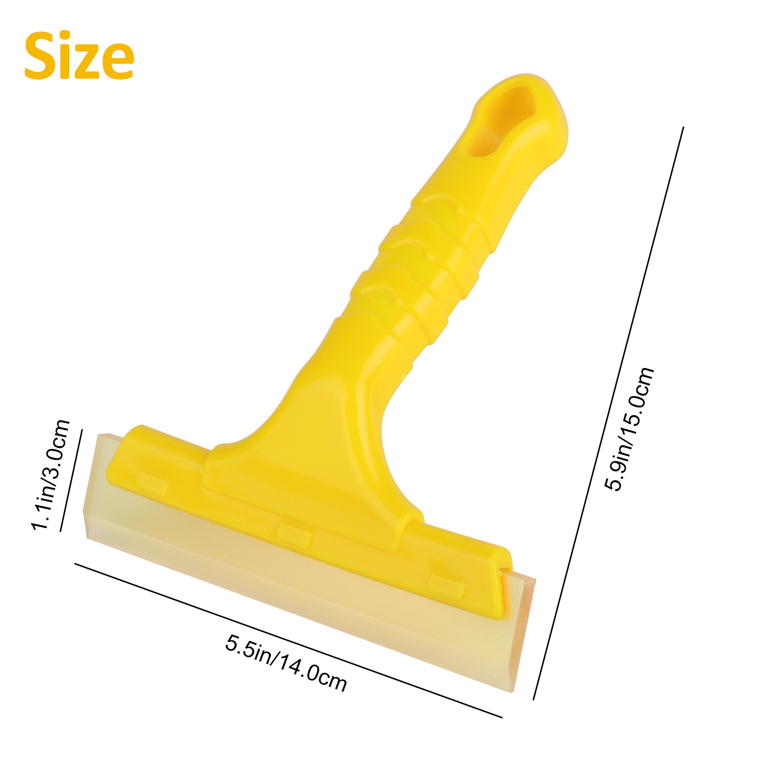2X Window Squeegee Shower Cleaner Car Home Glass Wash Water Wiper Silicone Blade