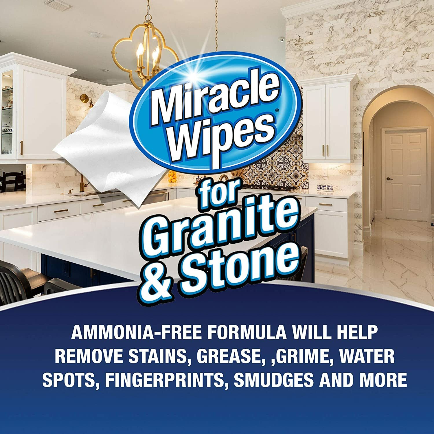 Miracle Brand GRANITE MARBLE STONE TILE Cleaner Streak-Free Shine ~ Lime Spray