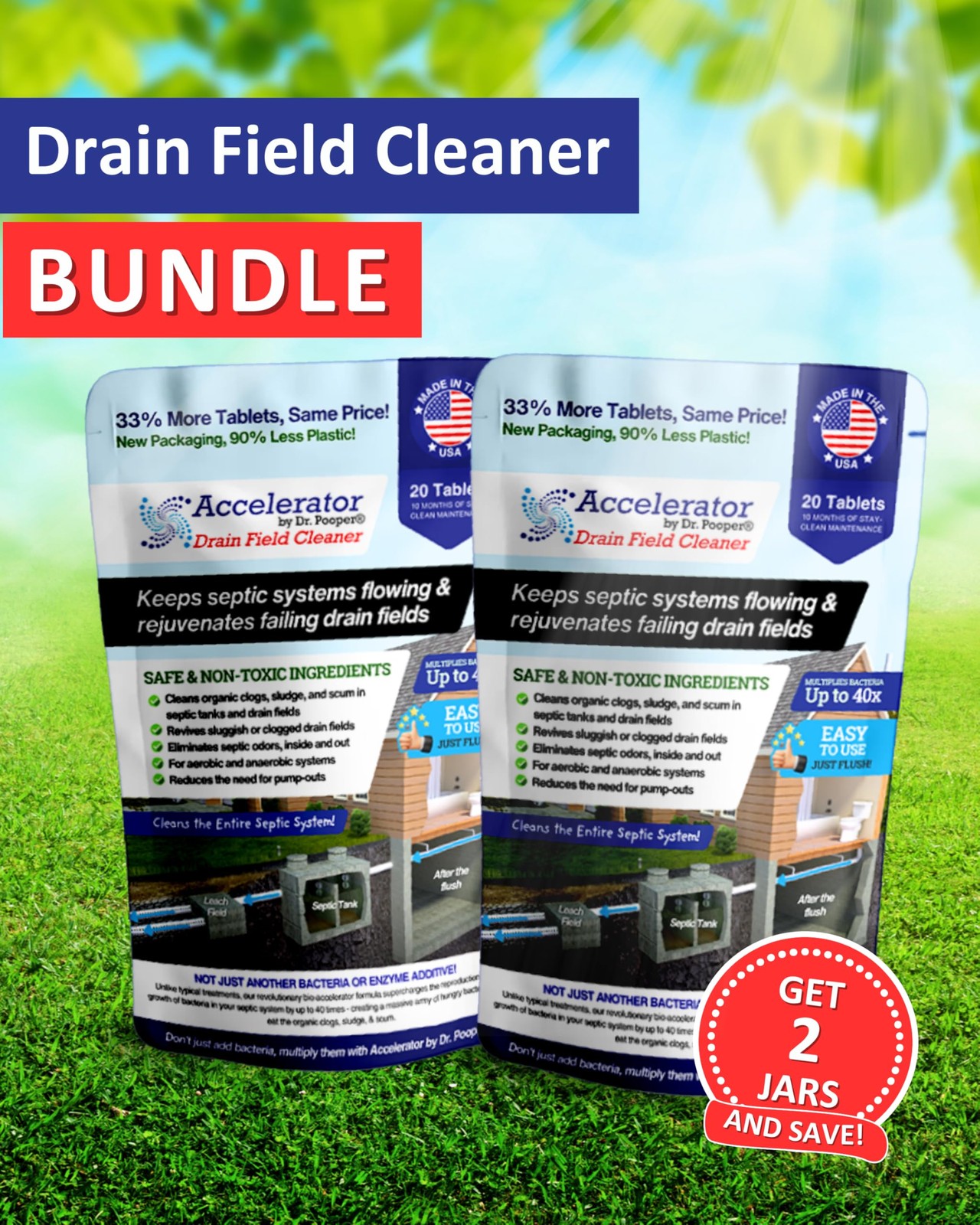 Septic Tank Drain Field Cleaner Tablets – Fast-Acting, Powerful Formula