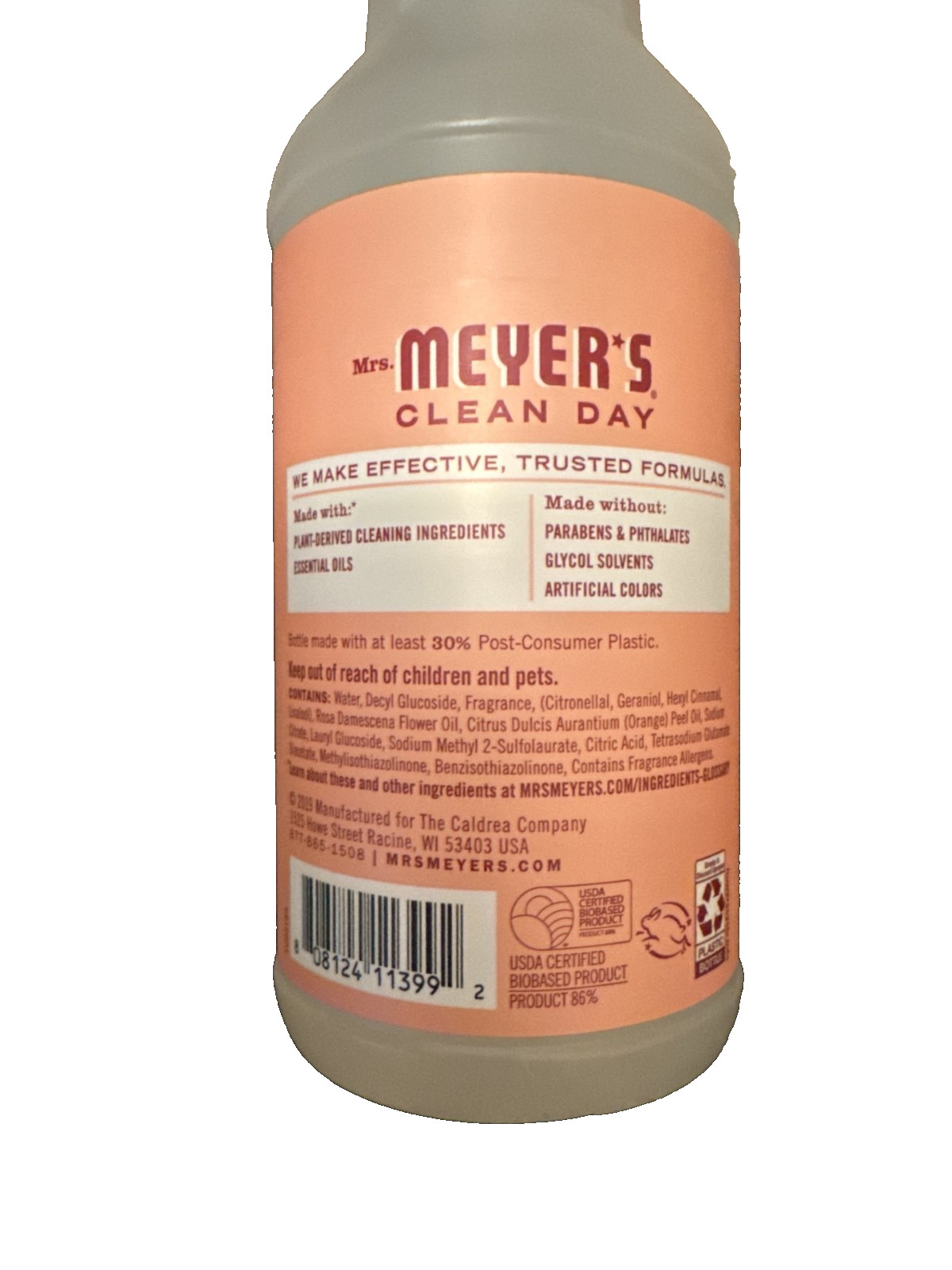 Mrs Meyers Clean Day Rose Multi Surface Cleaner Pack of 3 16 Fl Oz