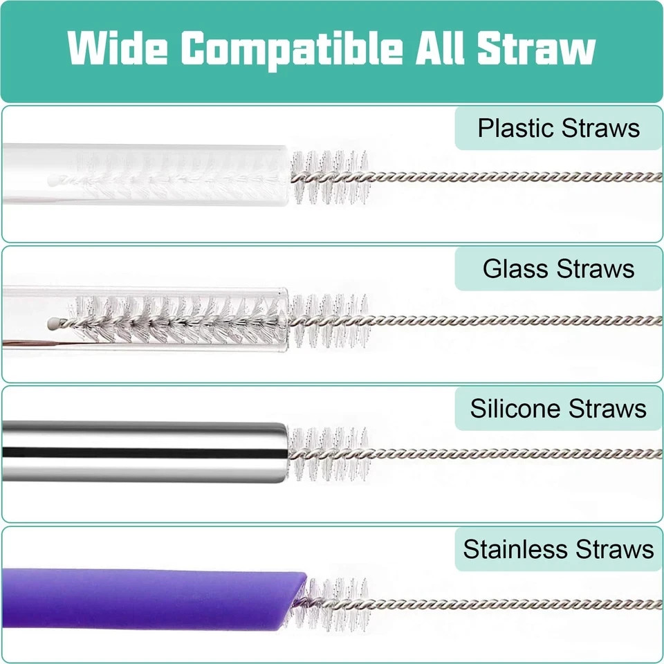 Straw Cleaner Brush for Stanley, 10Pcs Extra Long Straw Cleaning Brush for 40Oz