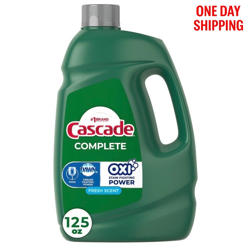 Cascade Complete Gel + Oxi Dishwasher Detergent 125 fl oz Powerful Cleaning