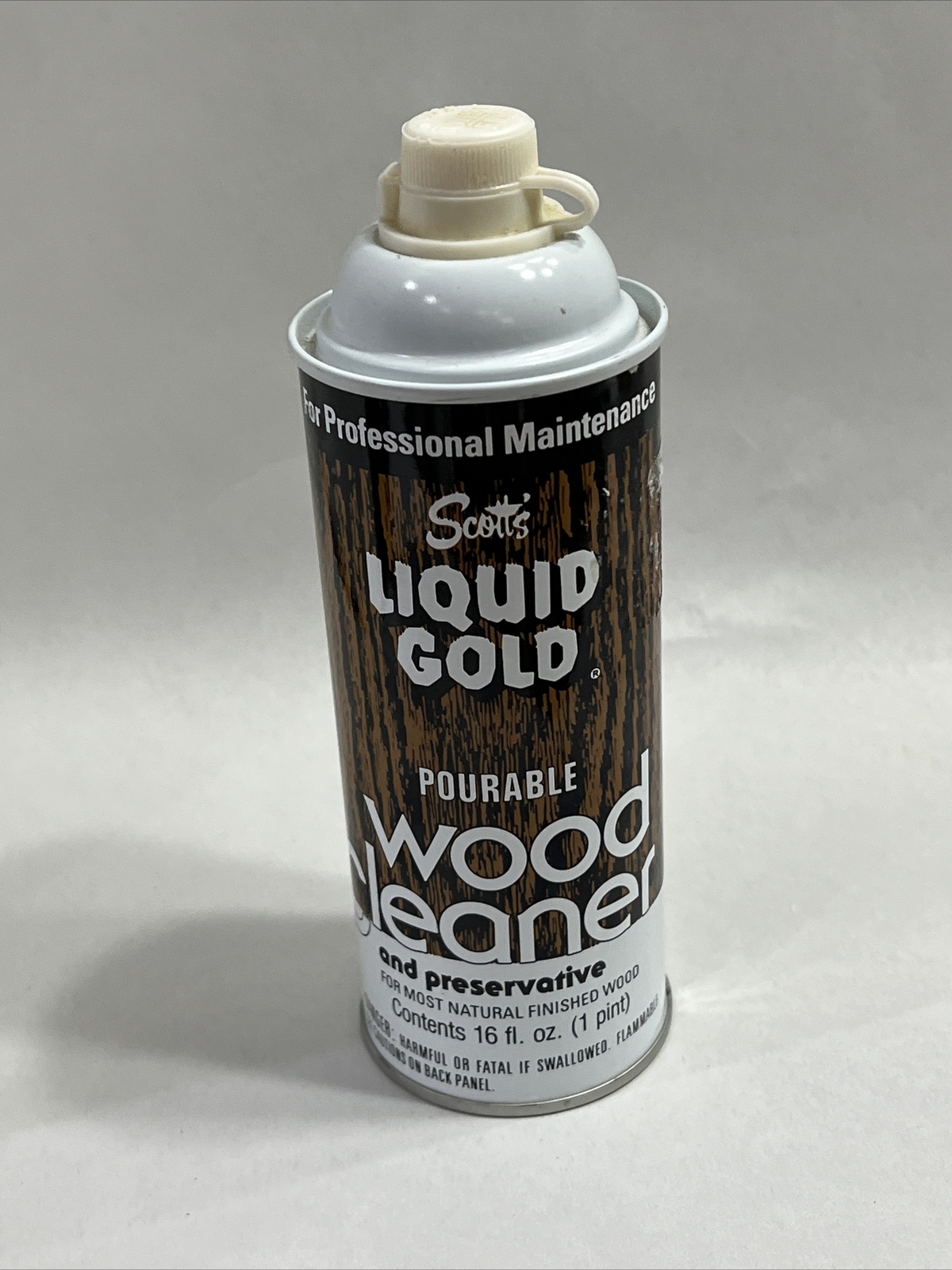 Vintage Scott’s Liquid Gold Wood Cleaner & Preservative Pourable Top Non Aerosol