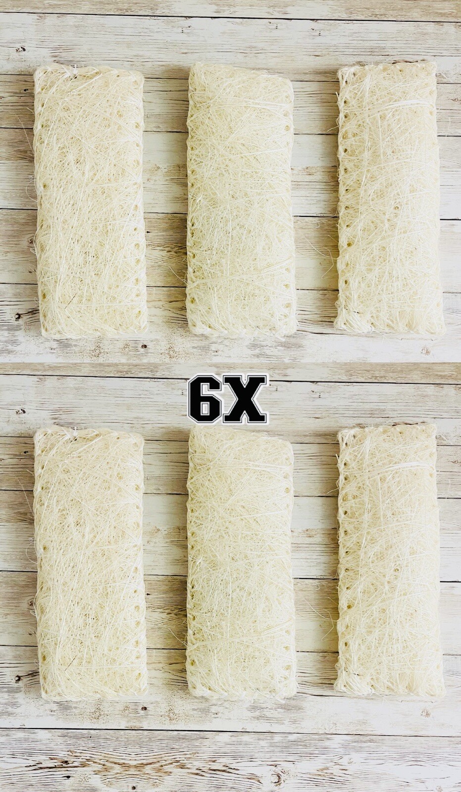 6x Estropajo De Ixtle Mexicano Ixtle Scourer Body Scrub 100% Natural Fibers