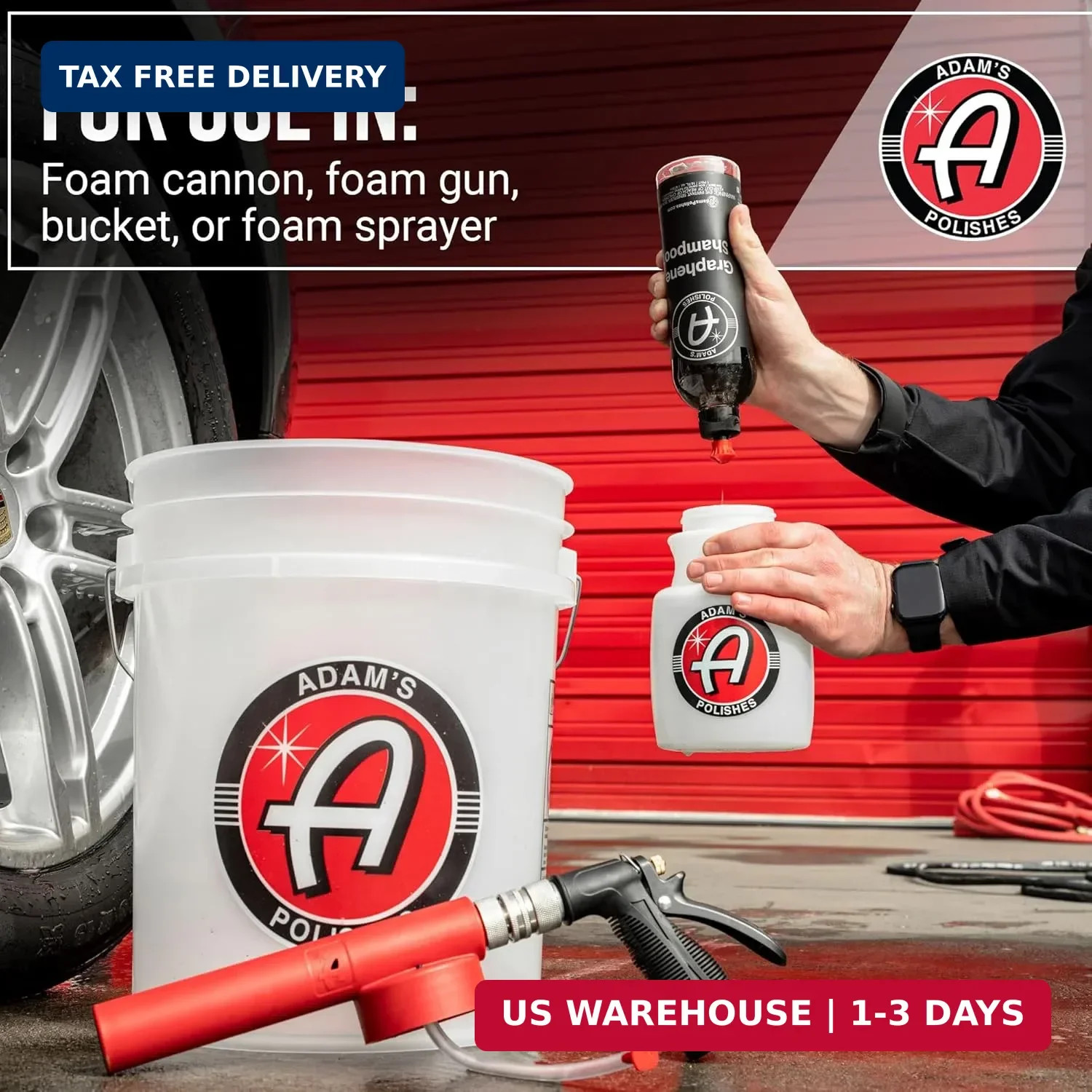 Adam’s Polishes Graphene Shampoo Gallon, Graphene Ceramic Coating Infused Car Wa