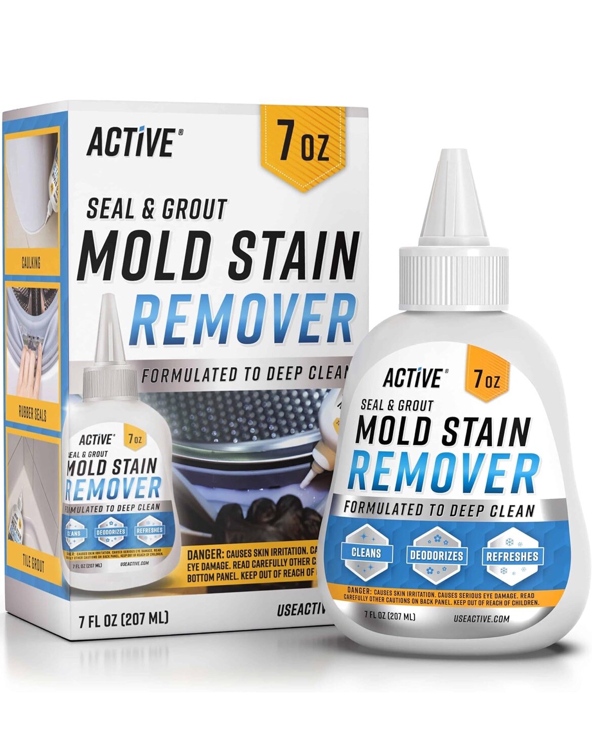 Active Mold Stain Remover Cleaner Seal Grout Deep Clean Heavy Duty Cleaner 7oz