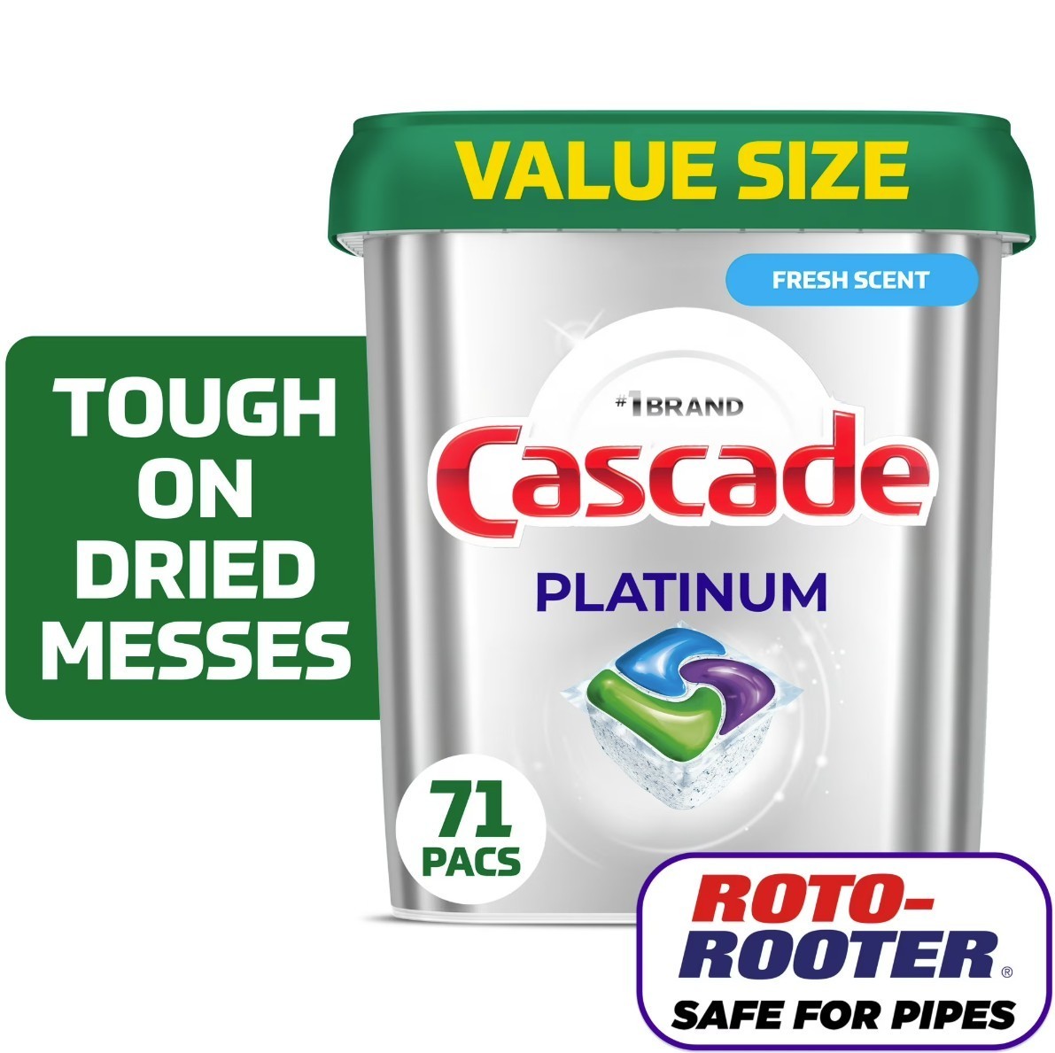 [FASH SALE] Cascade Platinum Dishwasher Pods Fresh 71 Count Detergent 2 Pack
