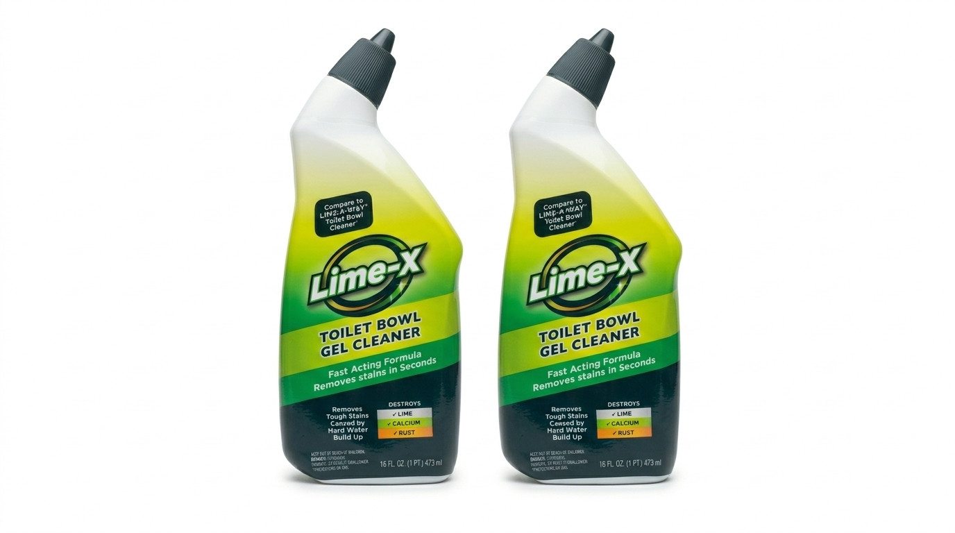 Lime-A-Way Toilet Bowl Cleaner Gel 2 Pack 16 fl oz Removes Rust Limescale Stains