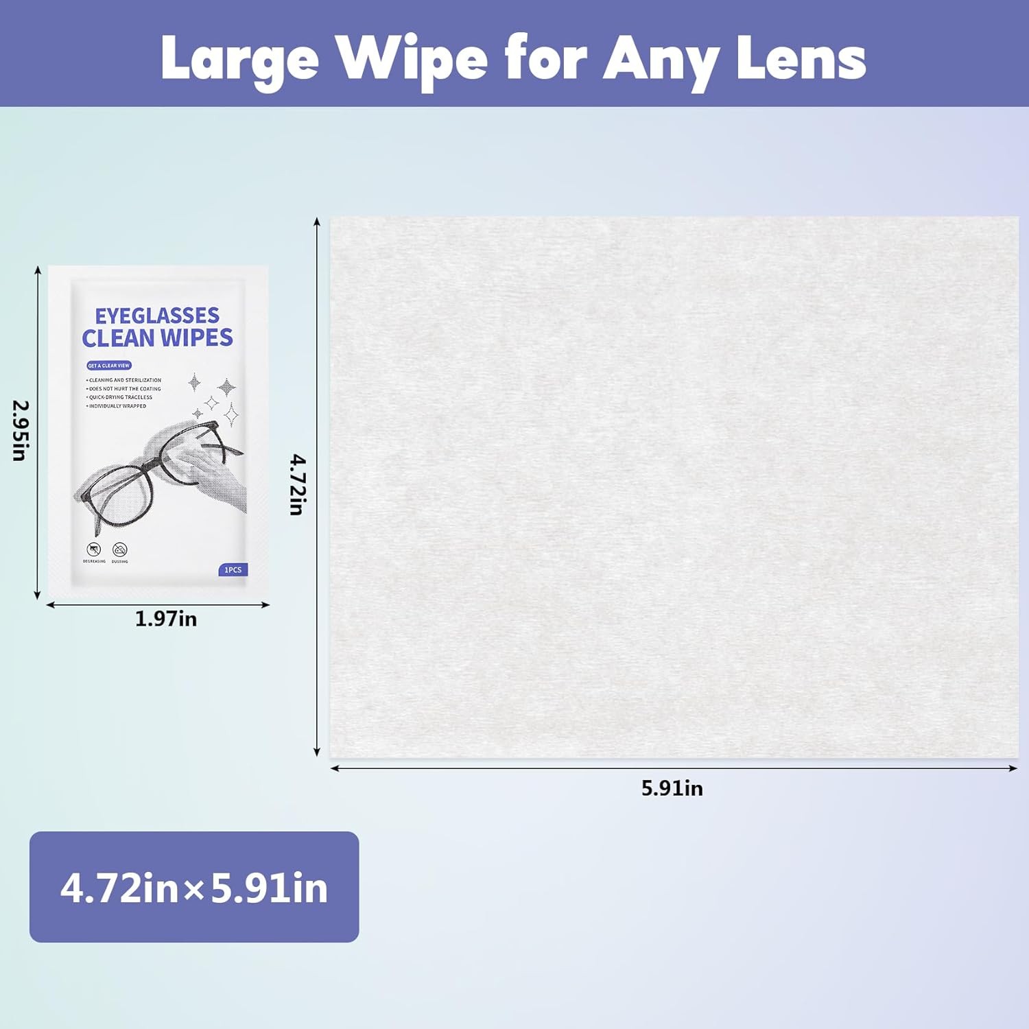 [] Lar Glasses Cleaner, Lens Wipes for Eyeglasses, Pre-Moistened