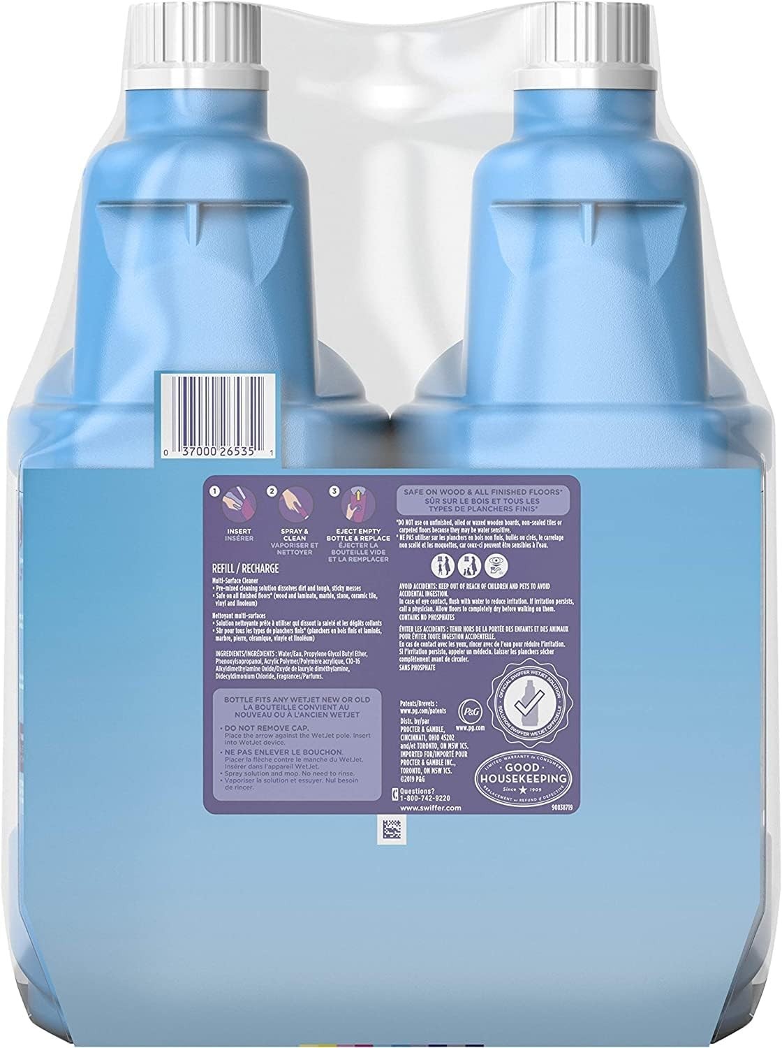 Swiffer Wetjet Hardwood Floor Mopping & Cleaning Solution Fresh 2 x 1.25L Pack