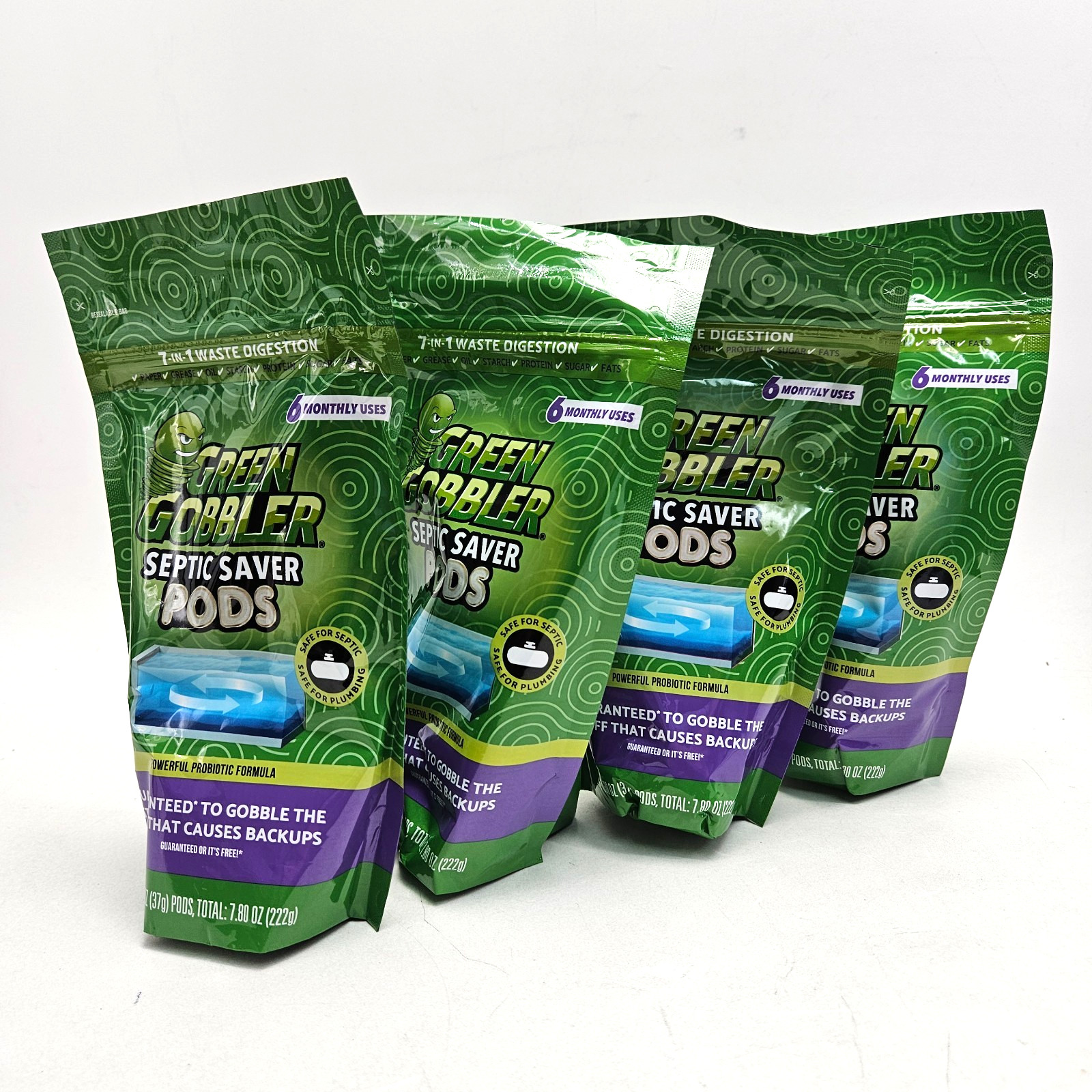 Green Gobbler Septic Saver Septic Treatment Pacs – 2 year Supply Biodegradable
