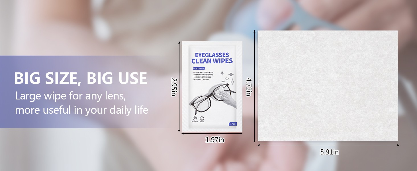 [] Lar Glasses Cleaner, Lens Wipes for Eyeglasses, Pre-Moistened