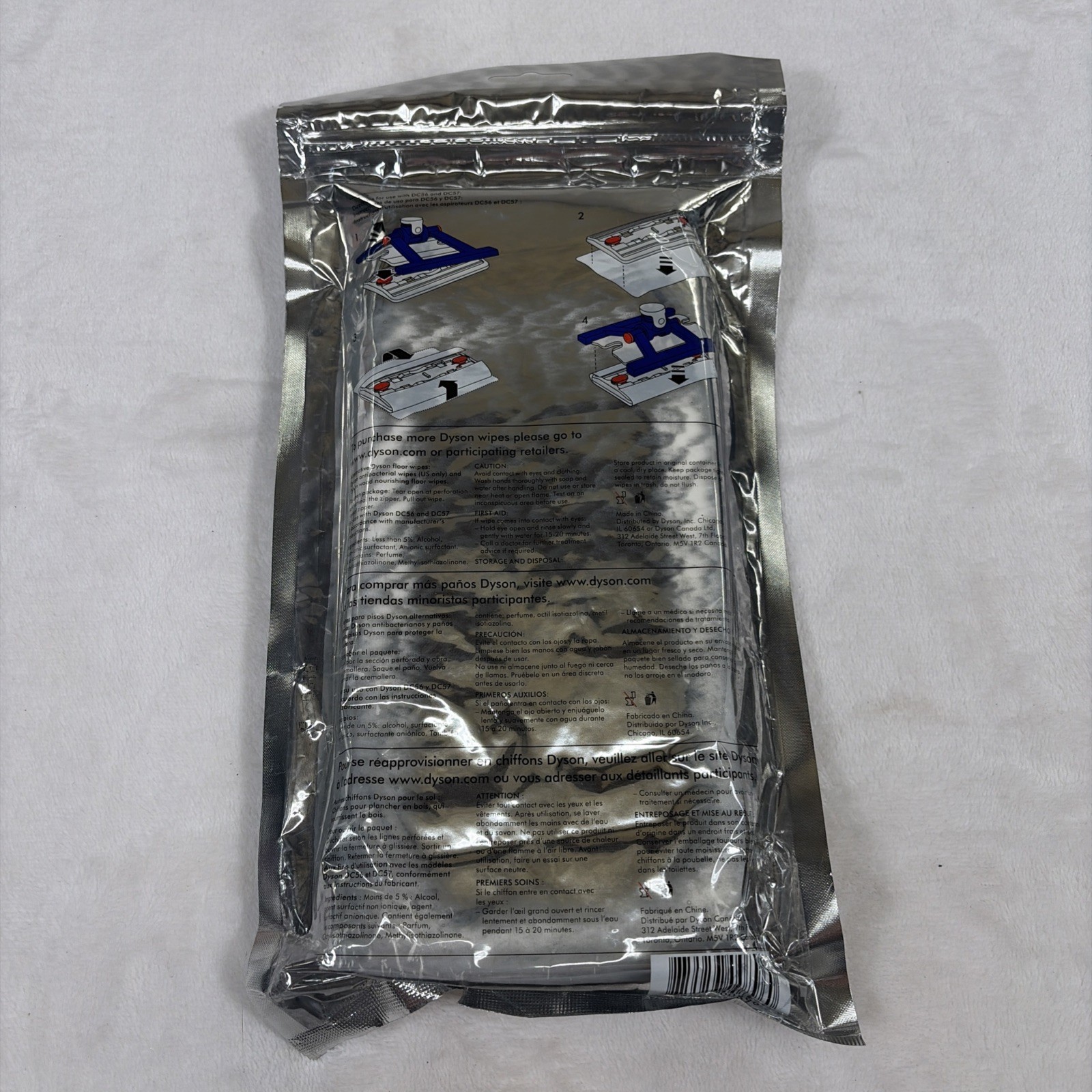 Dyson Hard Floor Wet Wipes DC 56 DC57 Lot of 3 3-Packs Sealed New Bnfts Charity
