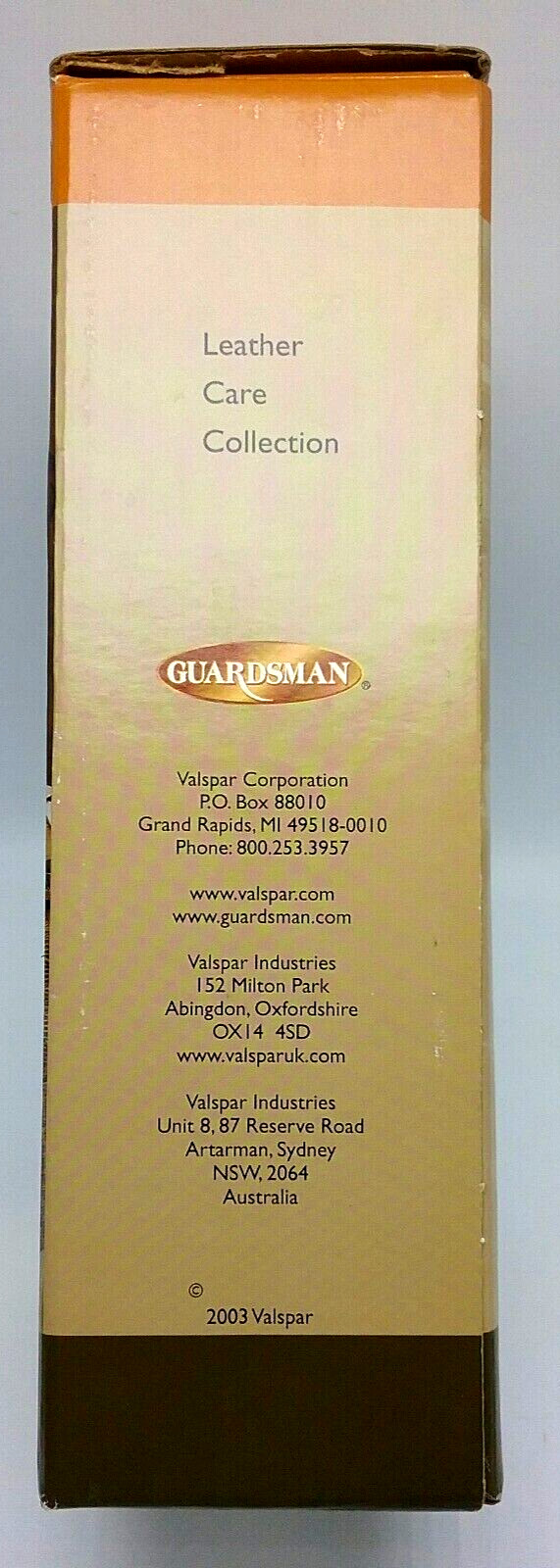 Guardsman Leather Care Collection Cleaner Conditioner Kit 2003 Valspar Australia