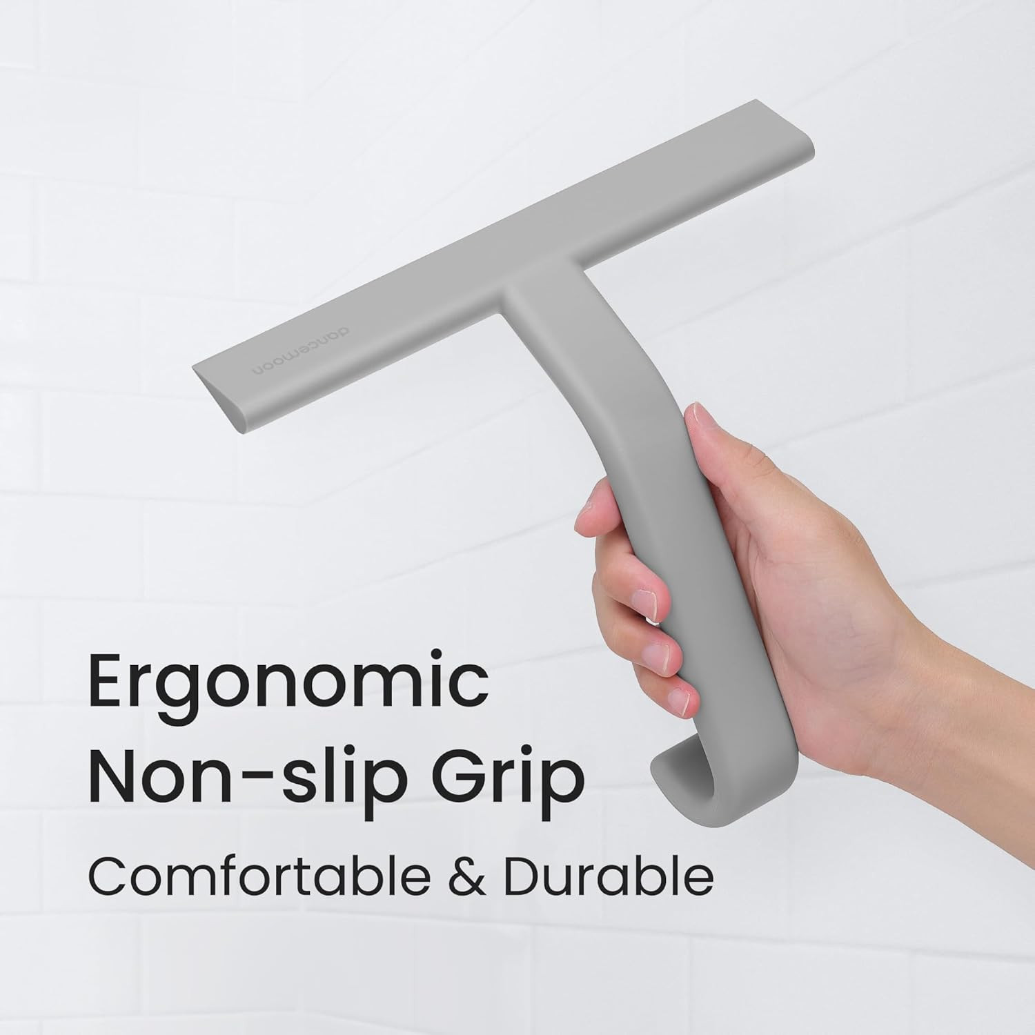Justhang Shower Squeegee for Glass Doors, All-One-Piece Award-Winning Silicone S