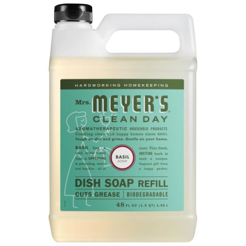 Mrs. Meyer’s Clean Day Basil Scent Liquid Dish Soap Refill 48 oz