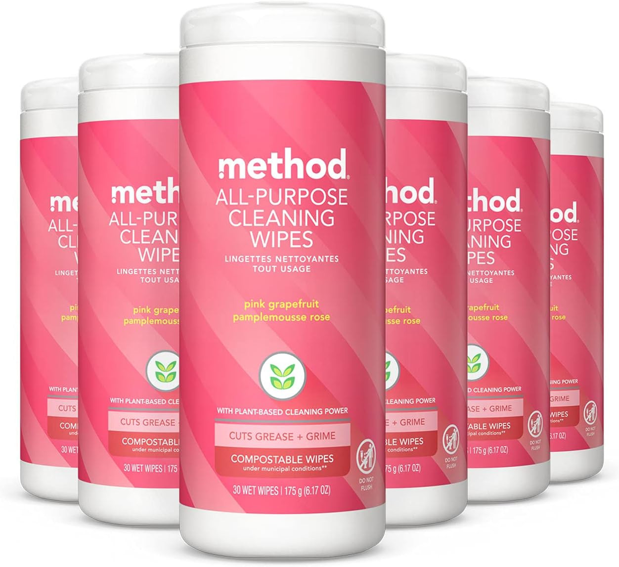 Method All-Purpose Cleaning Wipes, French Lavender, Multi-Surface, Compostable,