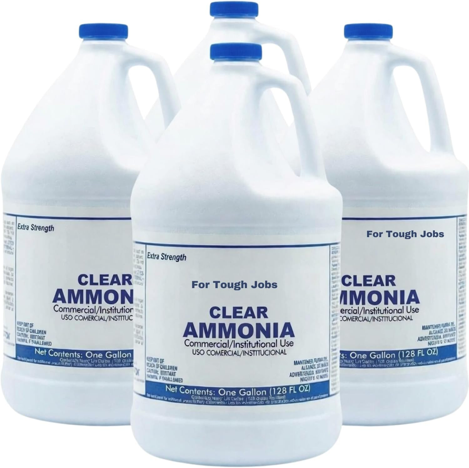 (4 Gallons) Clear Ammonia Cleaner Liquid, Multi-Surface Cleaning Solution | Remo