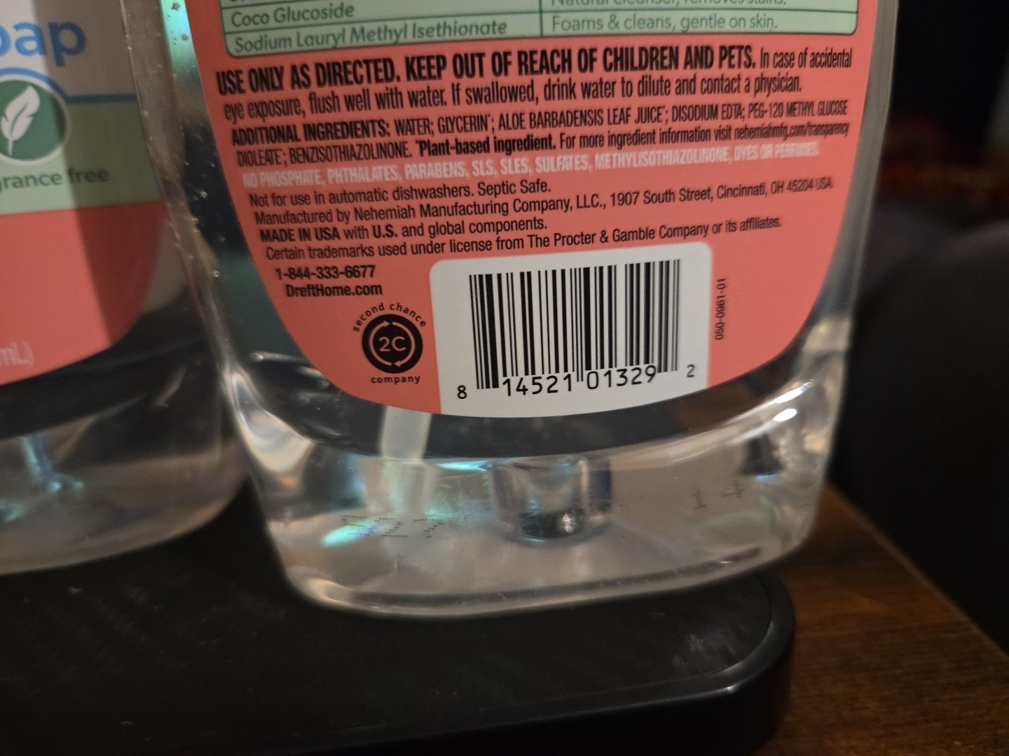 SEALED – (3) Dreft Baby Bottle Dish Soap Fragrance Free Formula – 18 oz. Each
