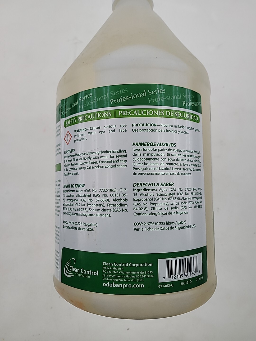 OdoBan 977462-G RTU Air Spring Fresh Liquid Air Freshener, 1 Gallon Bottle