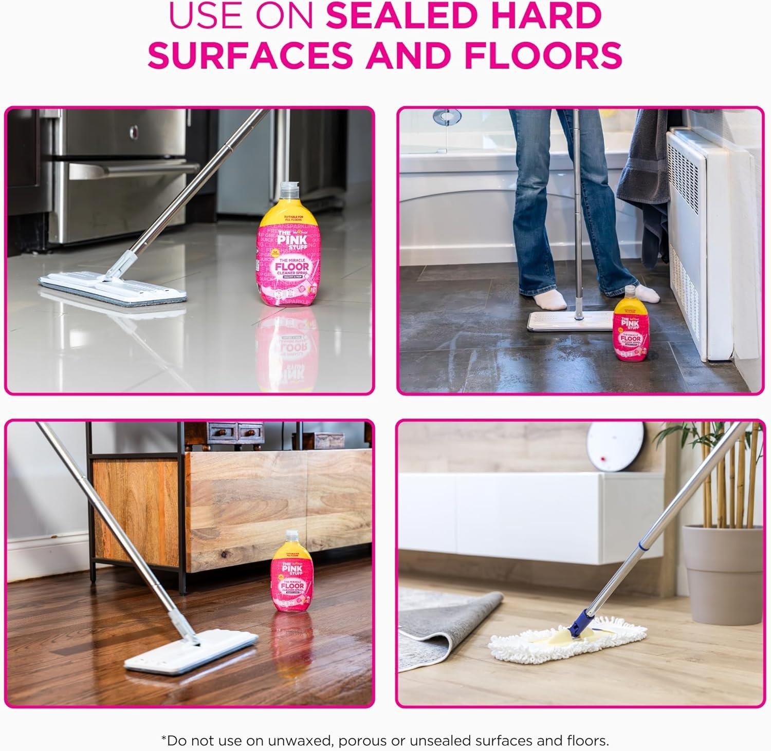 The Pink Stuff Direct to Floor Cleaner, 25.4oz Bottle – 82419