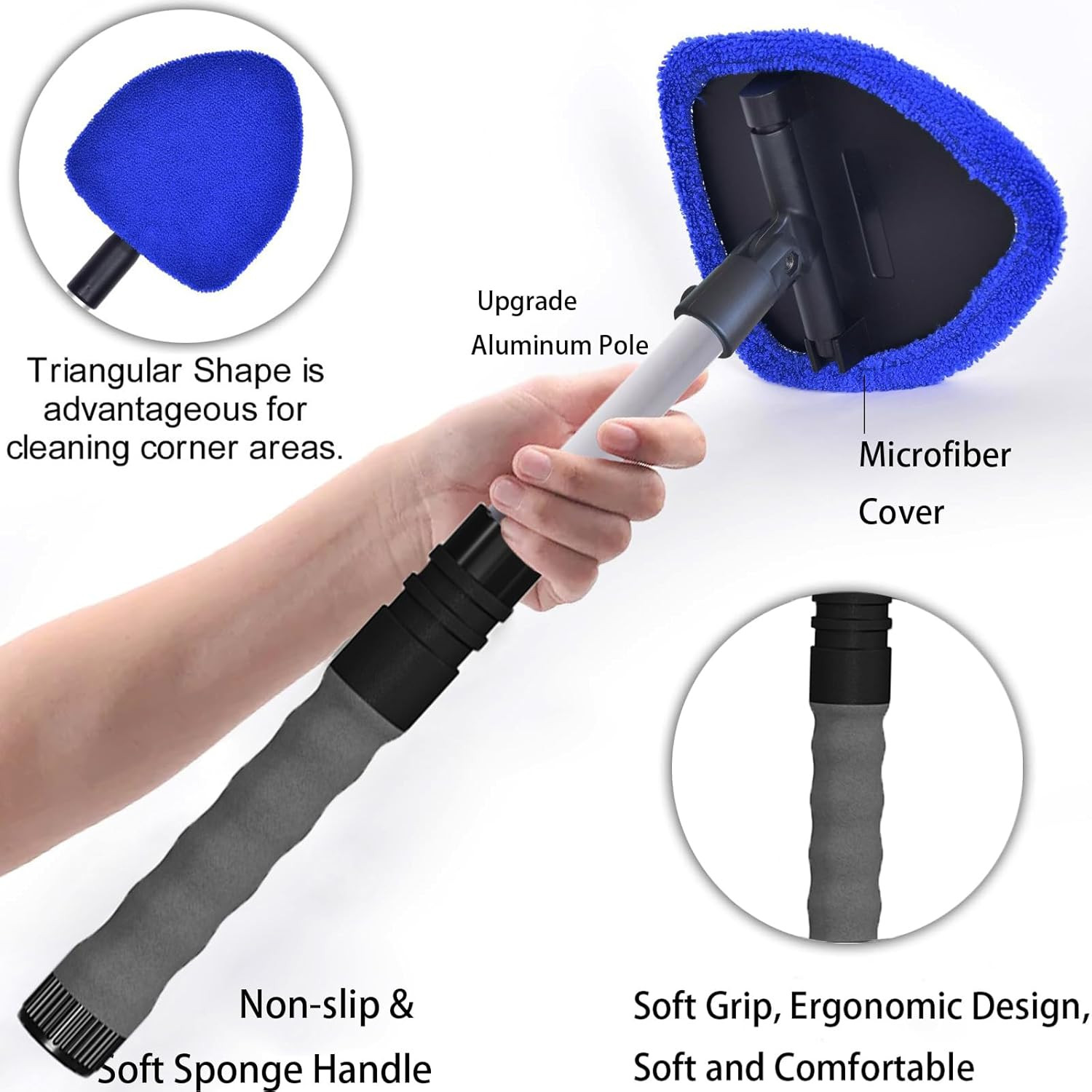 desin Windshield Cleaning Tool, Car Window Cleaner Windshield Cleaner with 4 Reu