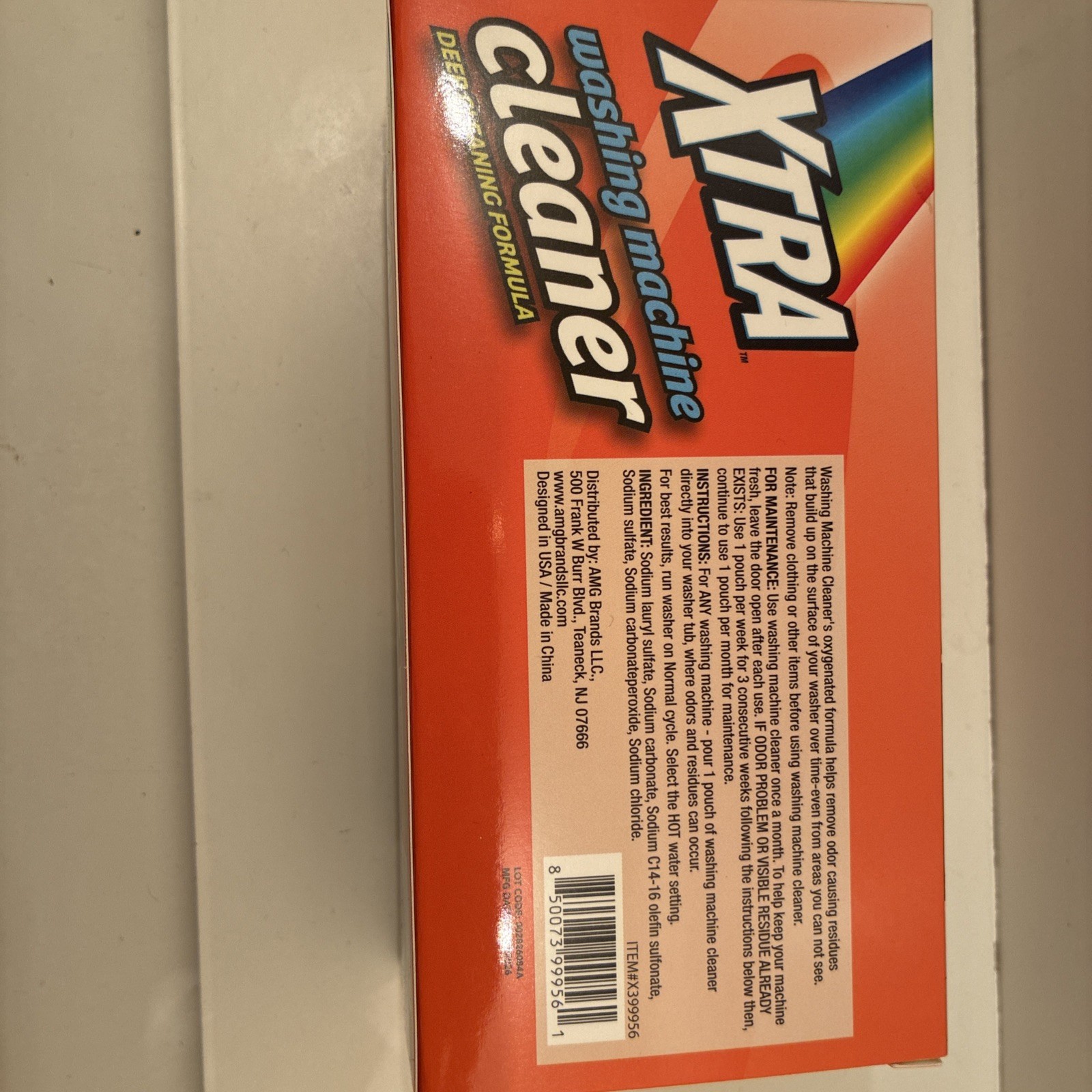 XTRA Washing Machine Cleaner Deep Cleaning Formula 3 Pouches 7.9 oz