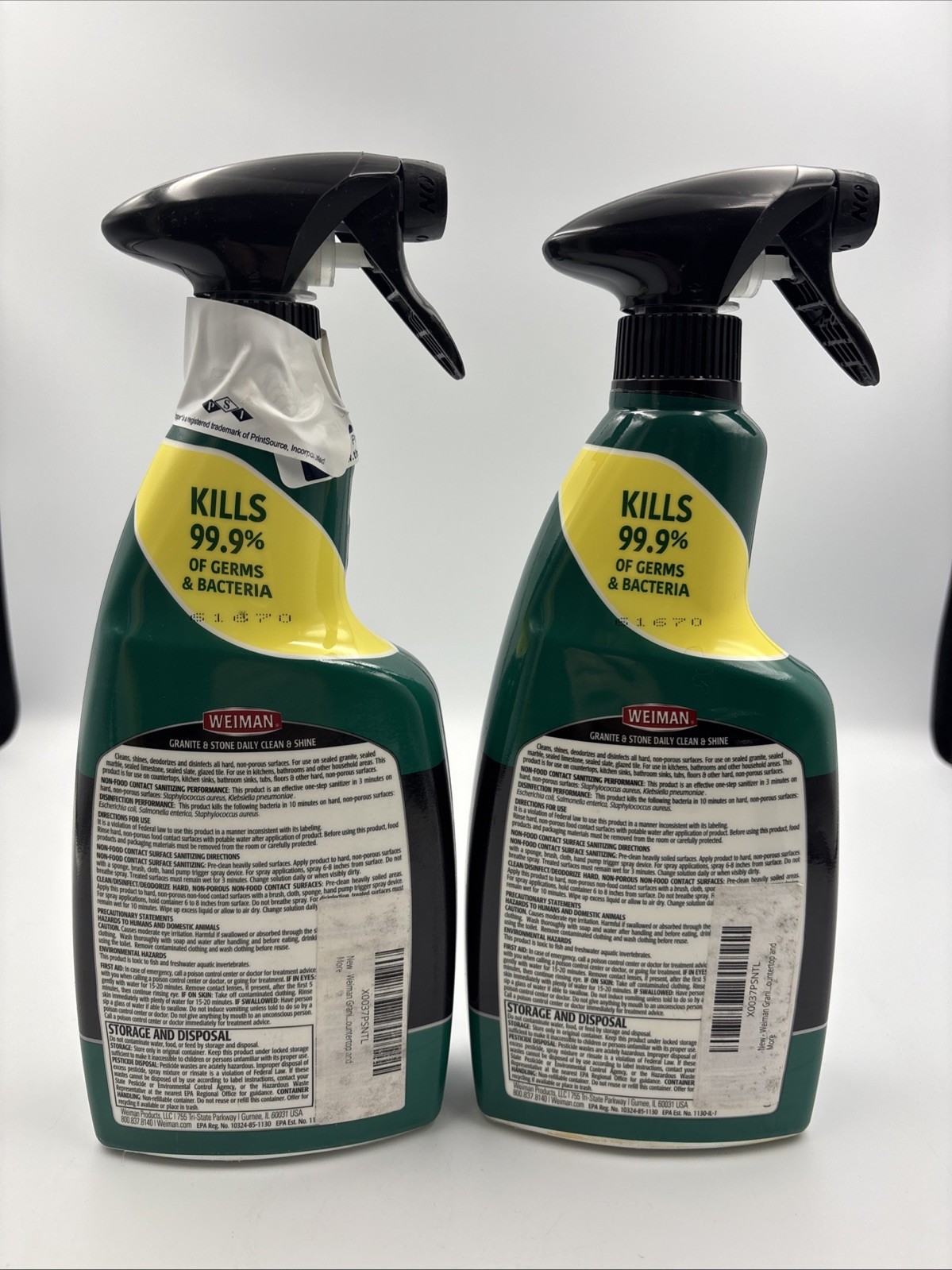 2 Pack Weiman Daily Granite & Stone Cleaner Daily Clean & Shine 24 Fl Oz. New