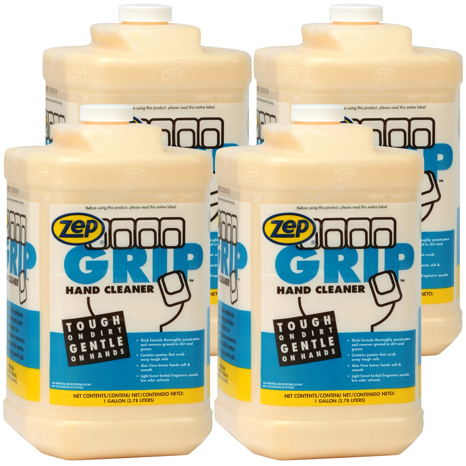 Zep Grip Industrial Pumice Hand Cleaner – 1 Gallon, (Case of 4) 308524 – Heavy