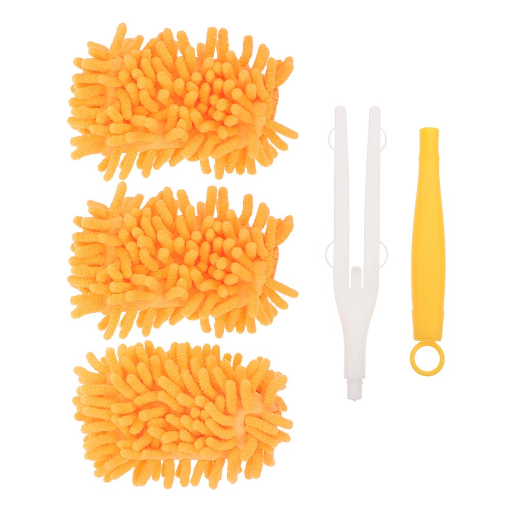 1Set Reusable Chenille Dusting Brush for Car Interior Home Walls and Fan Blades