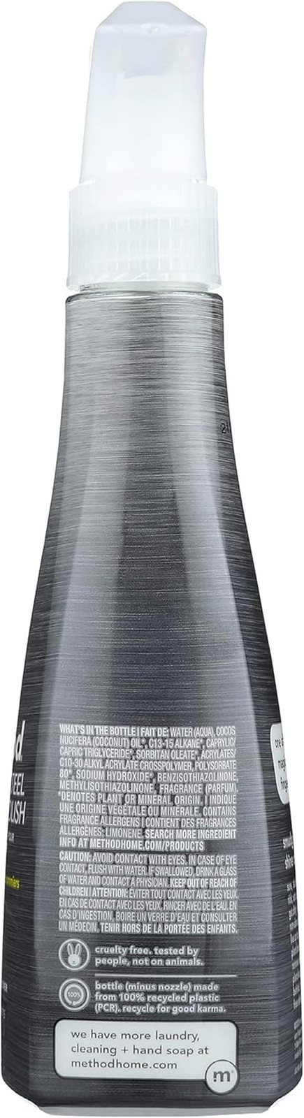Method Stainless Steel Cleaner + Polish, Apple Orchard, Cleans Fingerprints and