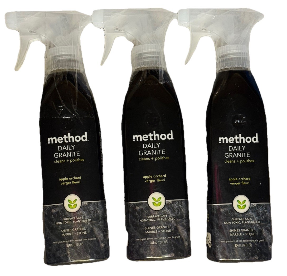 3X Method Daily Granite Spray Cleaner polisher Apple Orchard Soap 12 Oz X 3 🔥