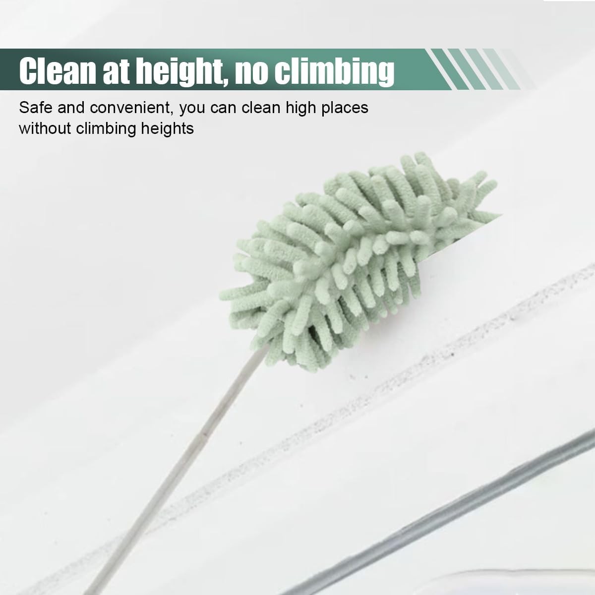 2PCS Car Interior Duster, Soft Chenille Detailing Brush with Extension Pole,