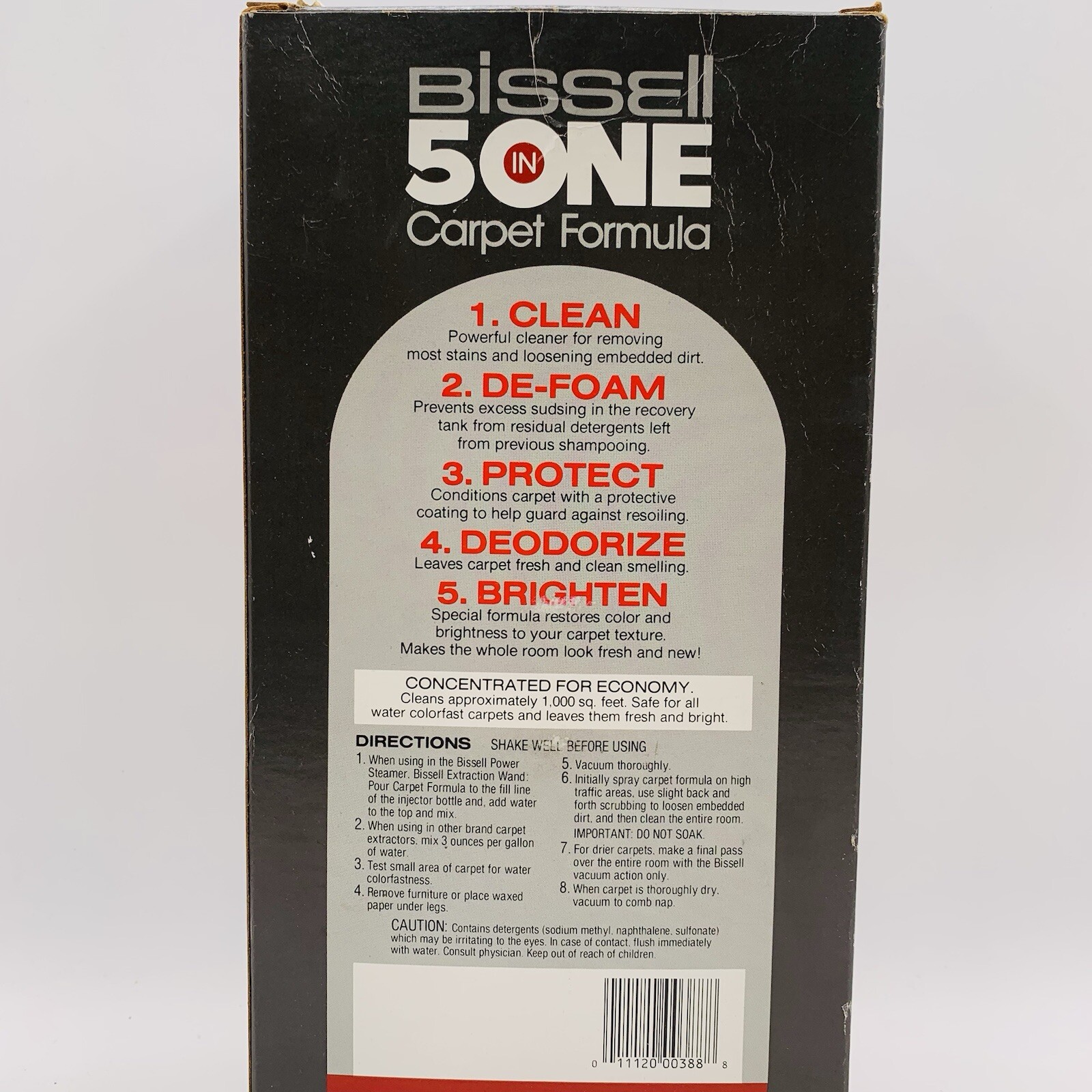 Vintage Bissell 5 In One Carpet Formula 1987 (4 LB Bottle) In Open Box 64 fl oz