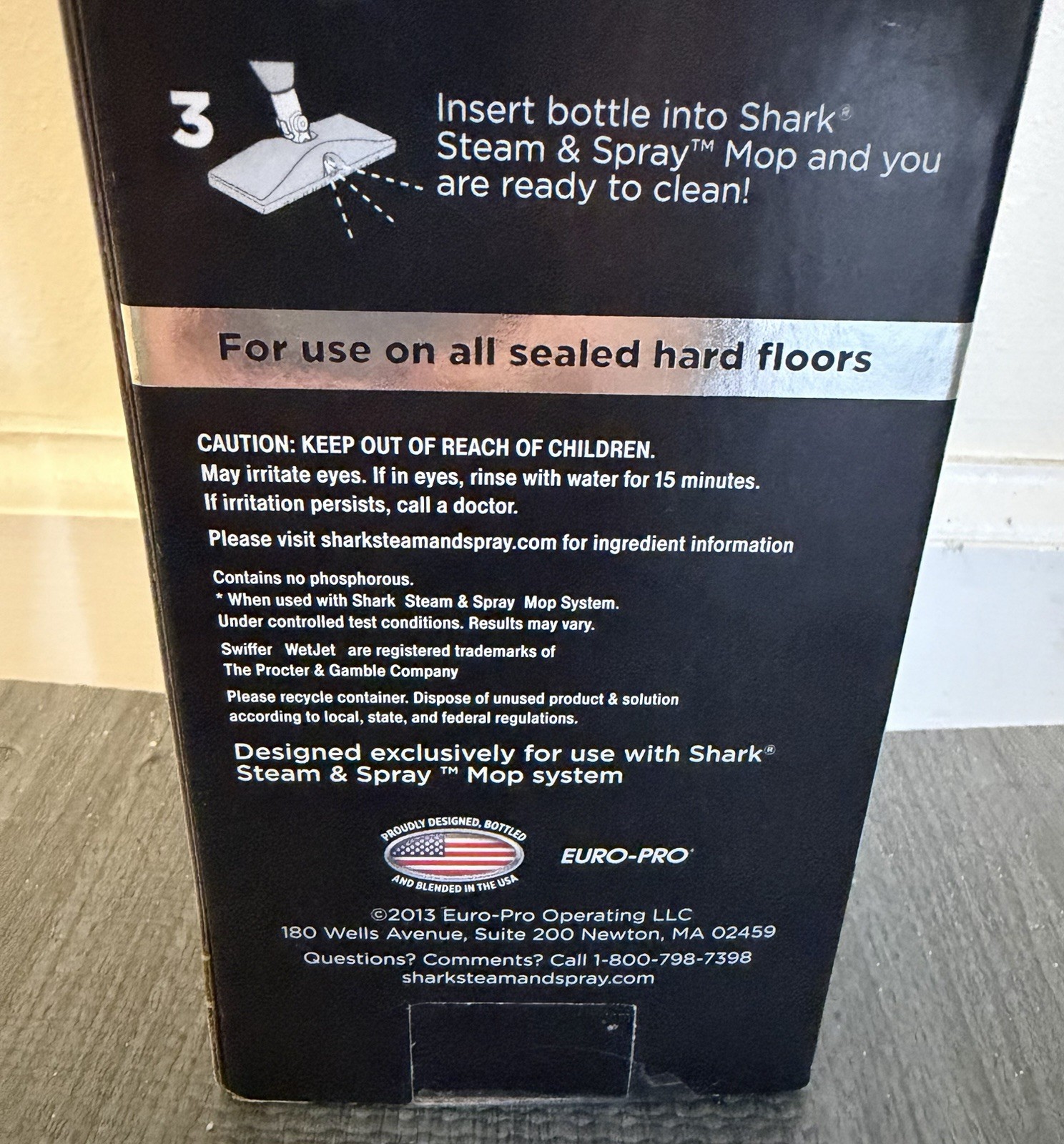 NEW Shark Steam Energized Wood Floor Cleanser Non Toxic No Streak Cleaner 20 oz