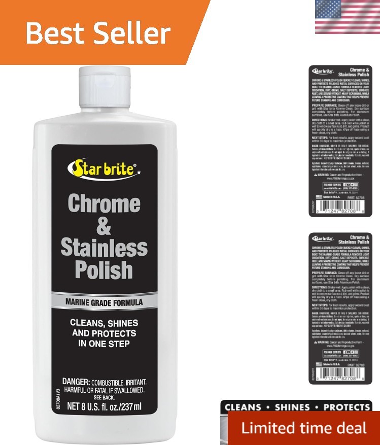 Chrome & Stainless Polish – Marine Grade Formula Protects Against Pitting, Sa…
