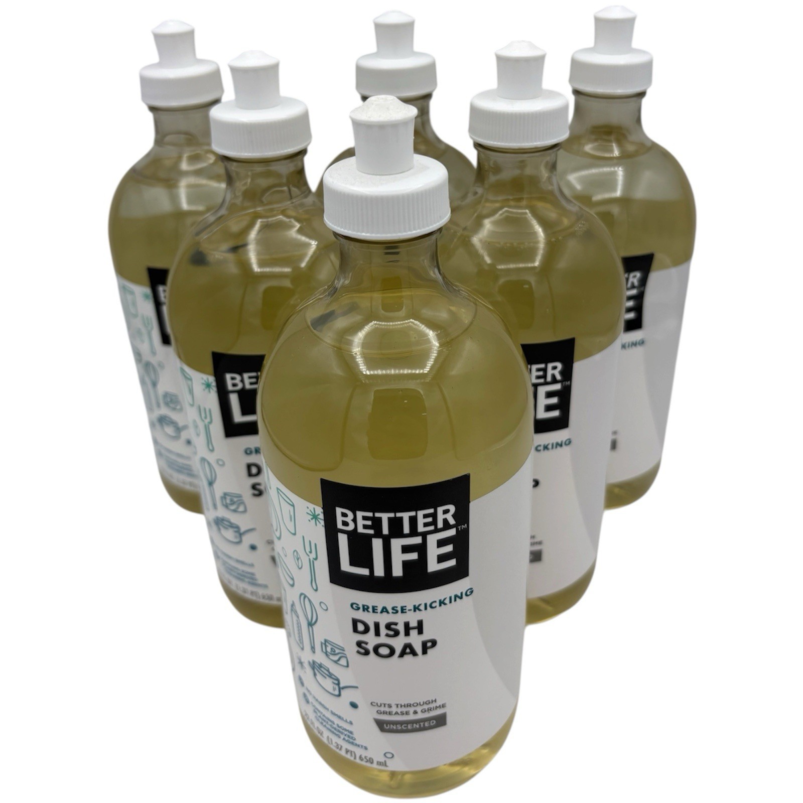 Better Life Dishwashing Soap, for Sensitive Skin 22Oz (Case of 6) – Unscented