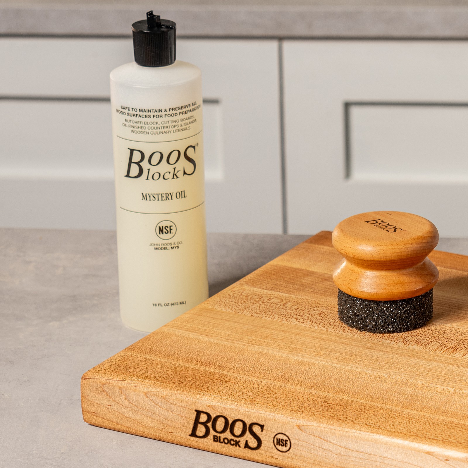 John Boos 2-Piece Wood Cutting Board Care Set with Oil and Applicator