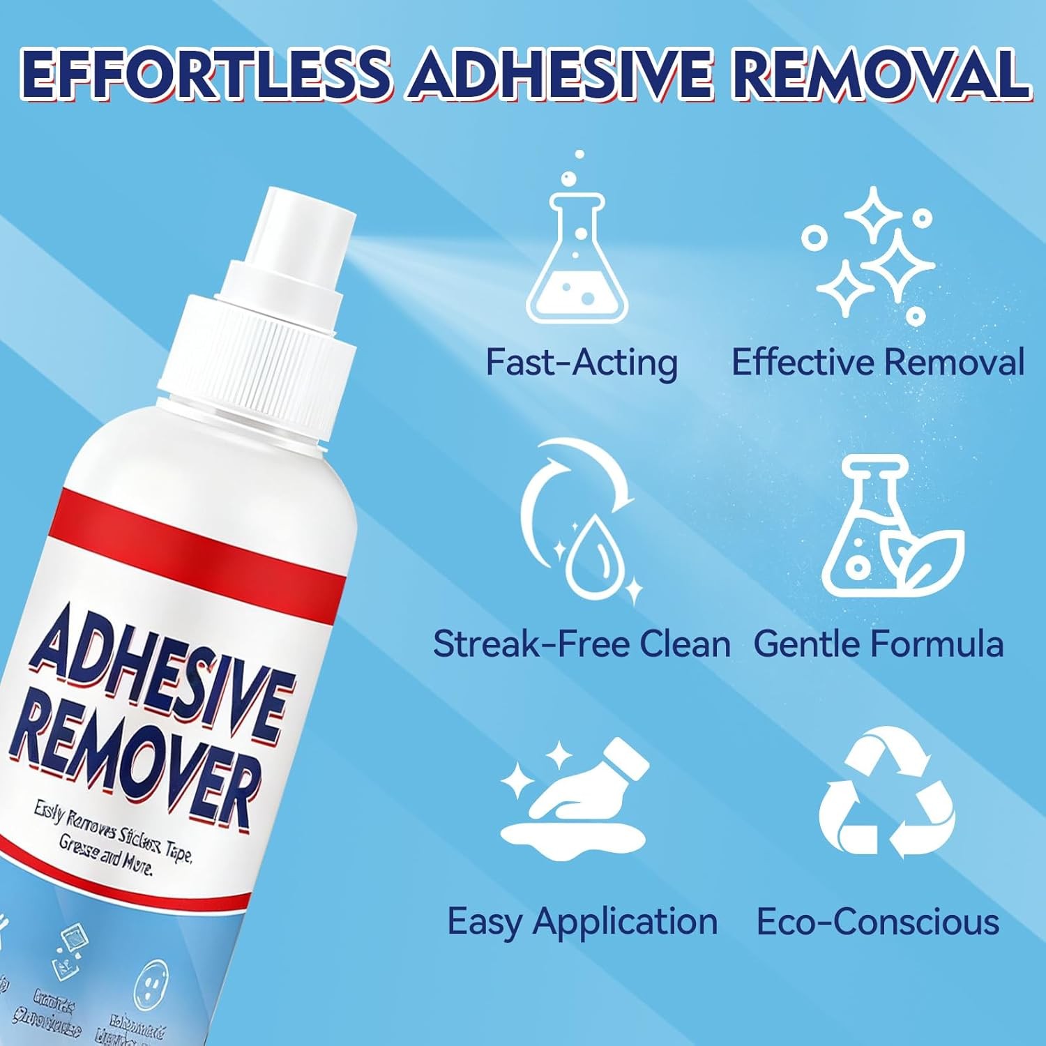 Adhesive Remover Spray, Sticker Remover Cleaning Multi-Surface Residue, Glue Rem