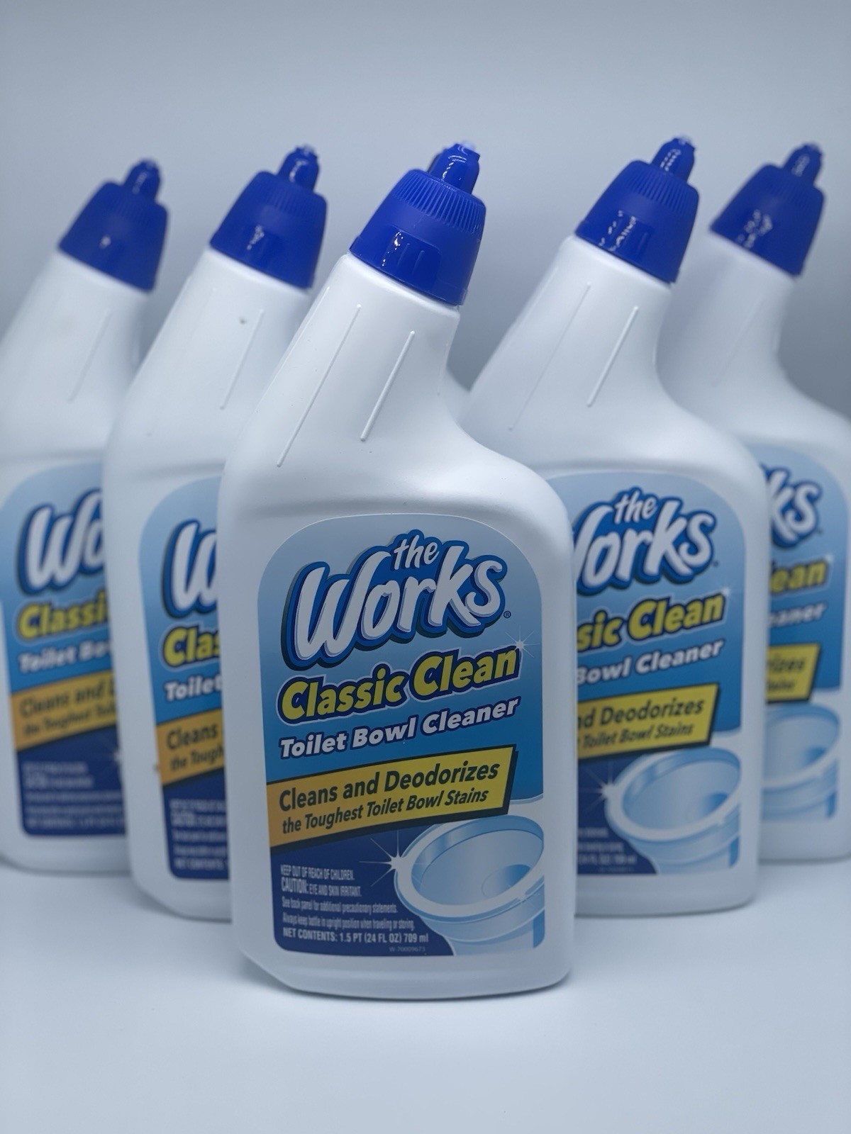 Lot Of 6 Toilet Bowl Cleaner, The Works 24 fl oz x 6 Bottles Fast Shipping