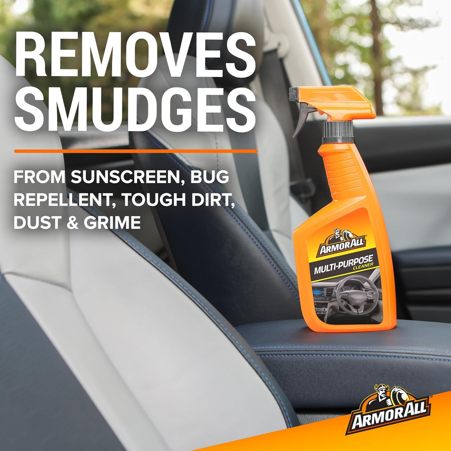 Multi-Purpose Car Cleaner Spray with Odor Elimination Technology, 16 Fl Oz Spray
