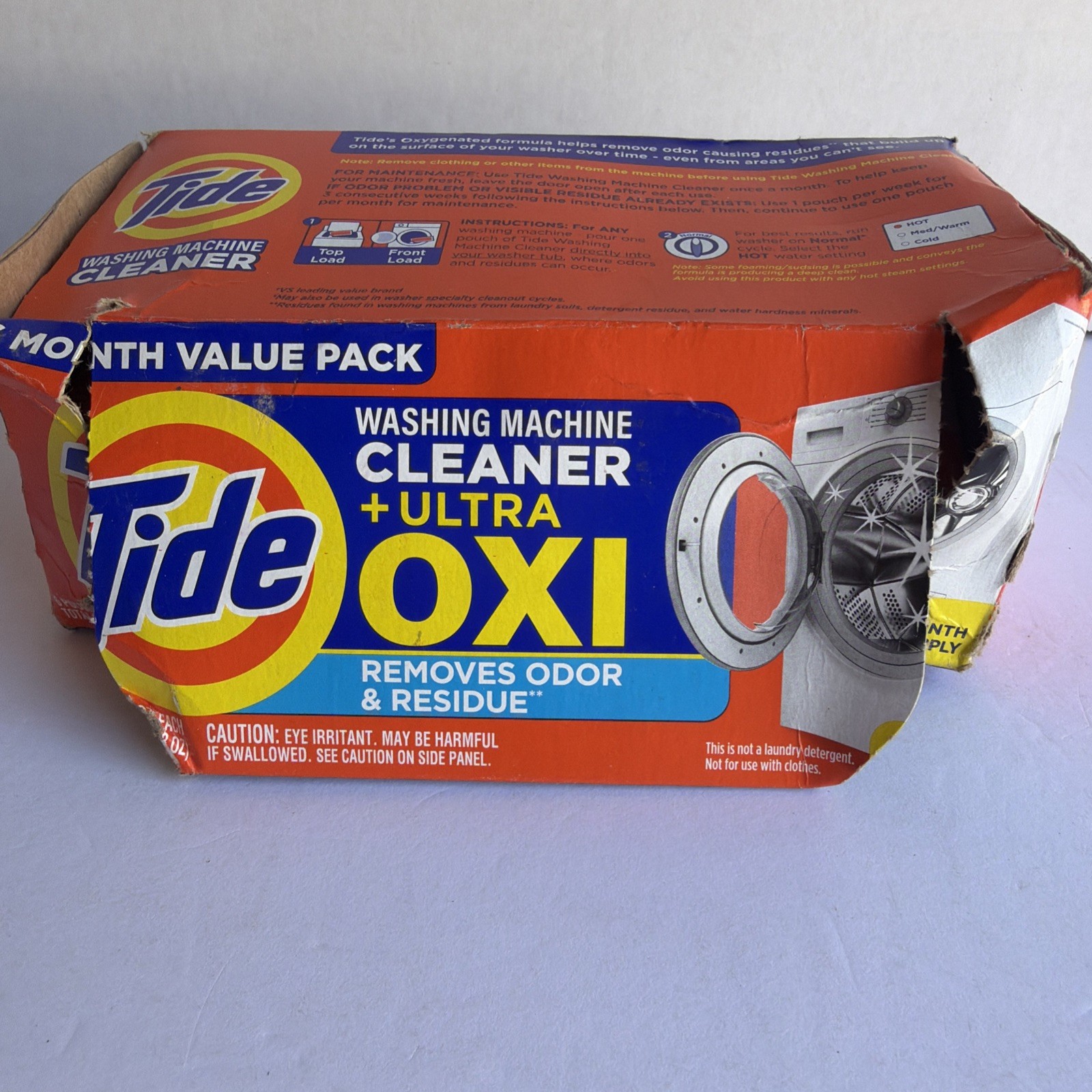 Tide Washing Machine Cleaner with Oxi Fresh Scent 6 Pouches New