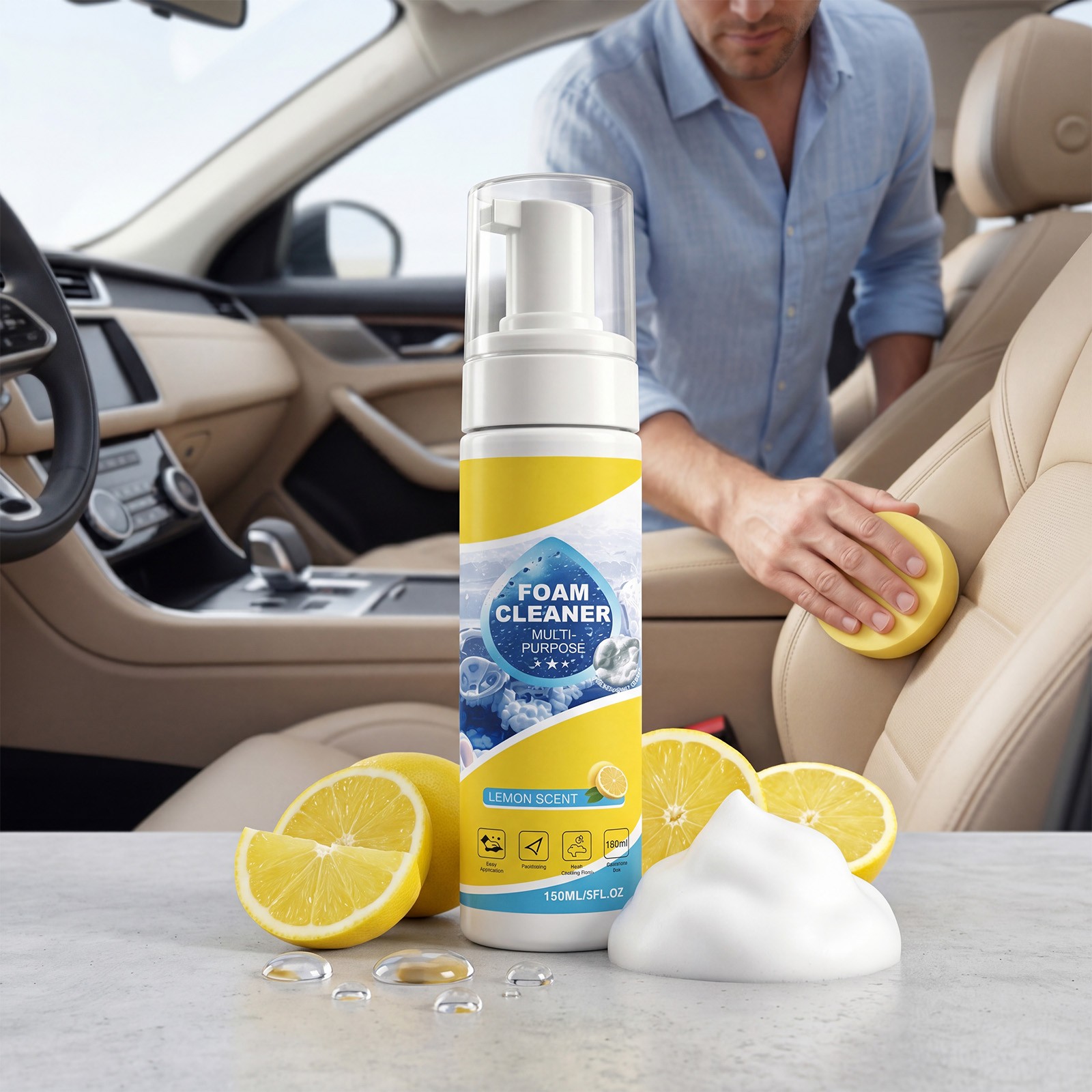 Multi-purpose Foam Cleaning Kit 150ml for Home & Office Use