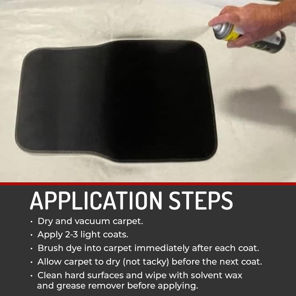 Tinte en aerosol para vinilo, plástico, tela y alfombras, color negro, en lata g
